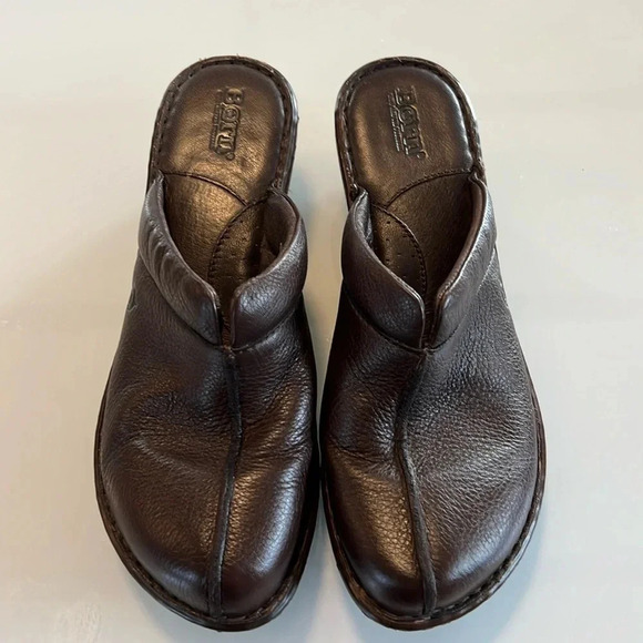Born Mules Brown Leather women size 9 or 40.5 - Picture 2 of 12